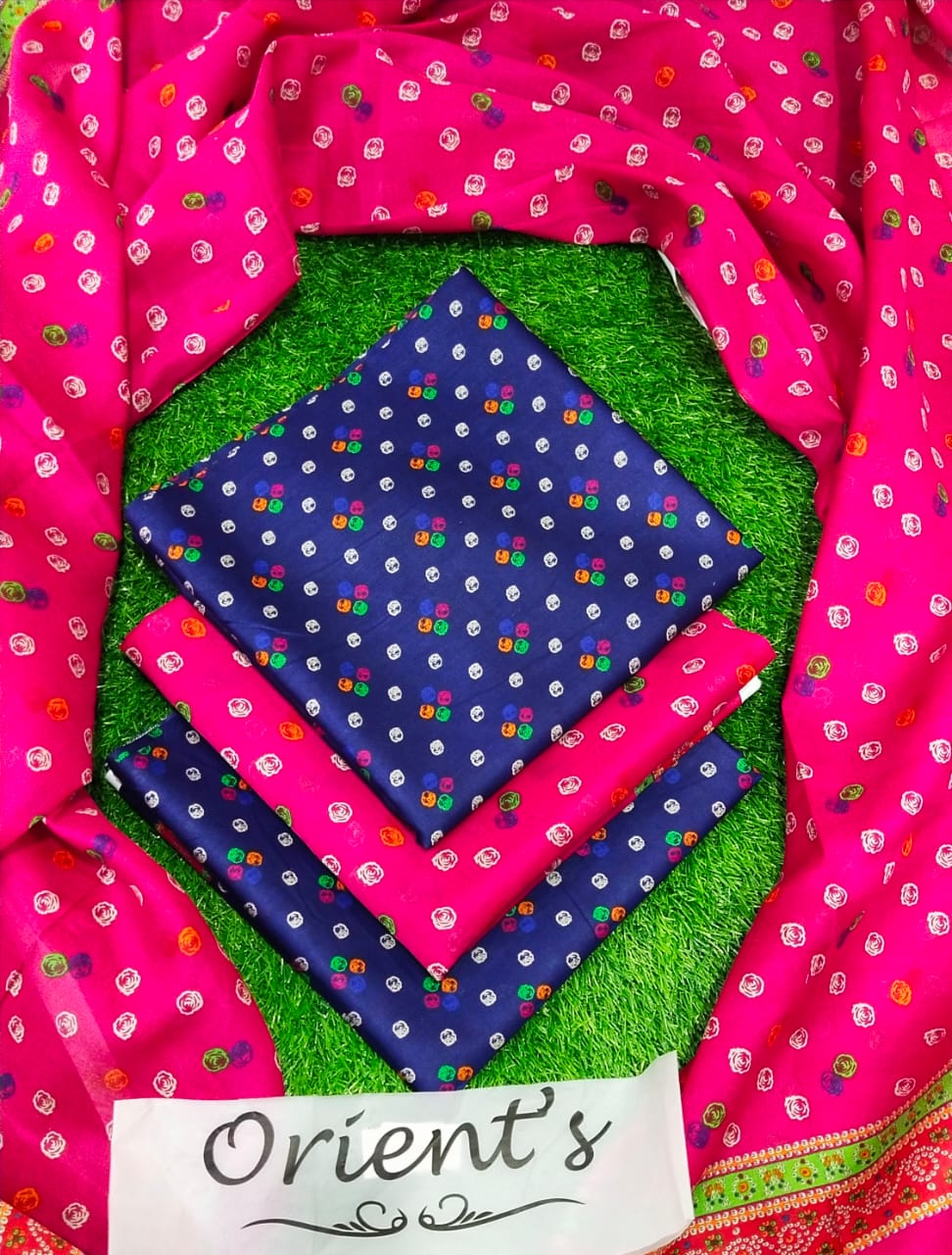 Orient brand 3peice Suit with Voil Unstitched for women