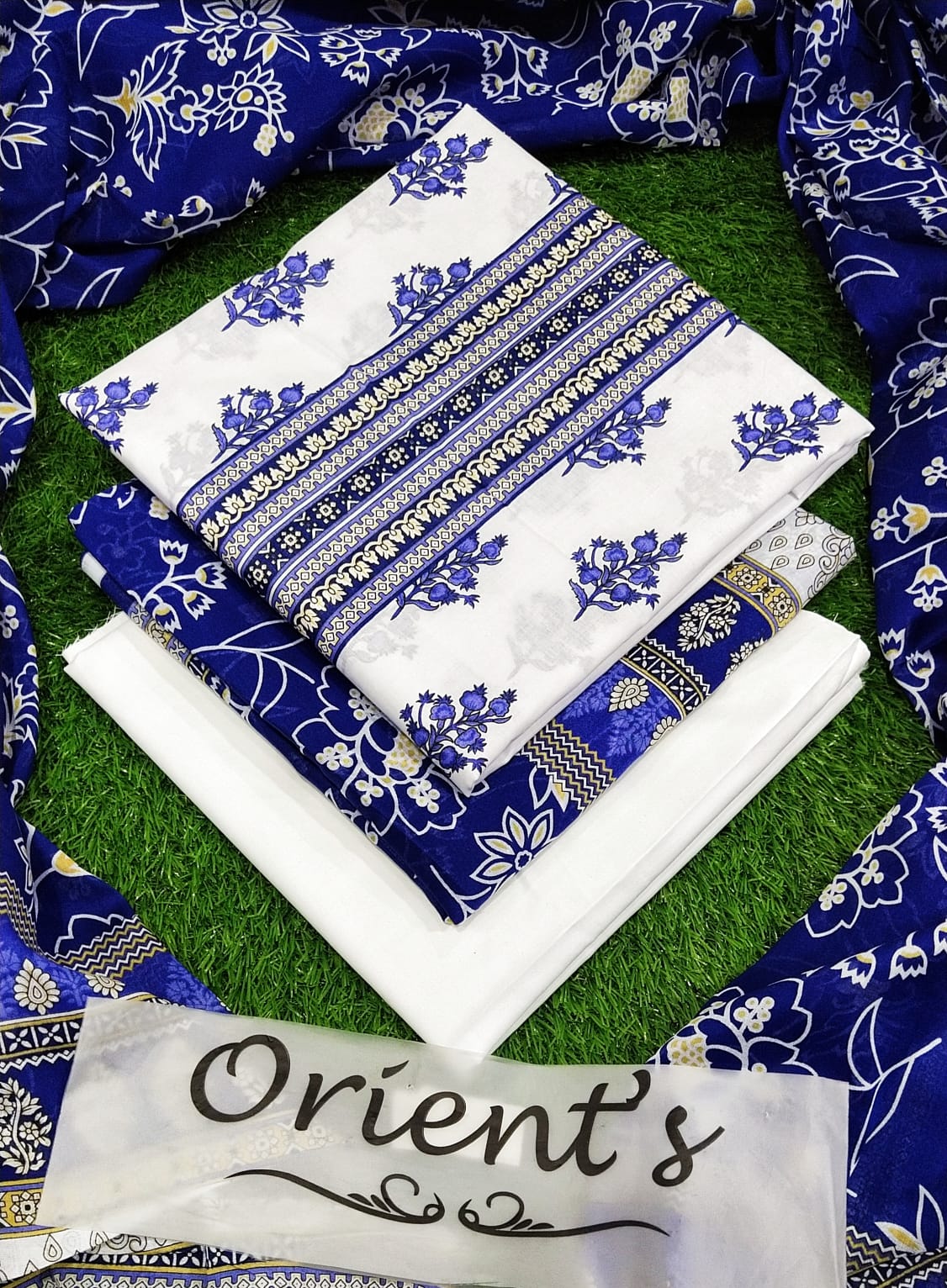 Orient brand 3peice Suit with Voil dupatta Unstitched for women