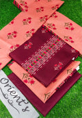 Orient brand 3peice Suit with Voil Unstitched for women