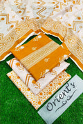 Orient Brand Lawn 3peice Suit with Voil dupatta Unstiched For Women
